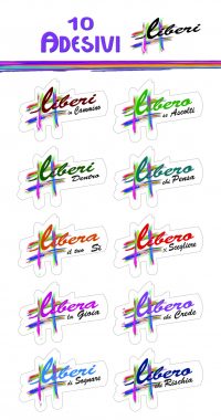 KIT 10 ADESIVI #LIBERI
